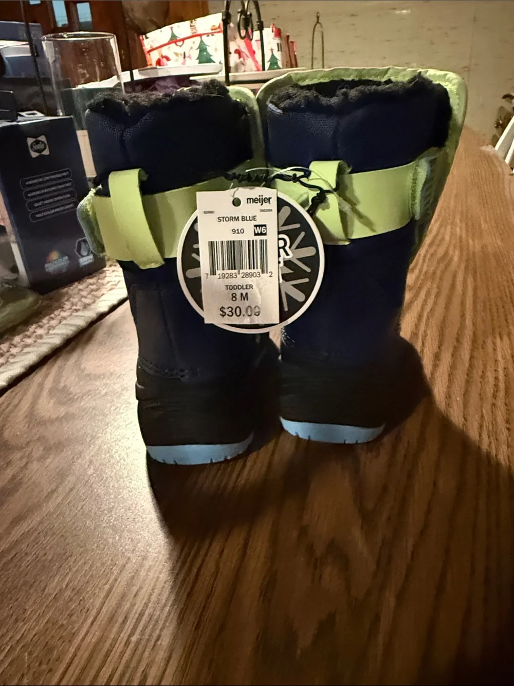 Toddler boys size 8 Green and Blue Ombre Kids Rain & Snow Boots